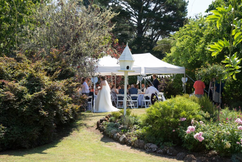 affordable wedding ceremony in romantic garden kerikeri bay of islands